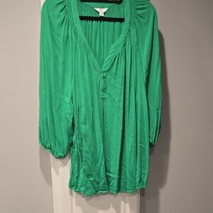 Crown & Ivy Emerald Green Blouse